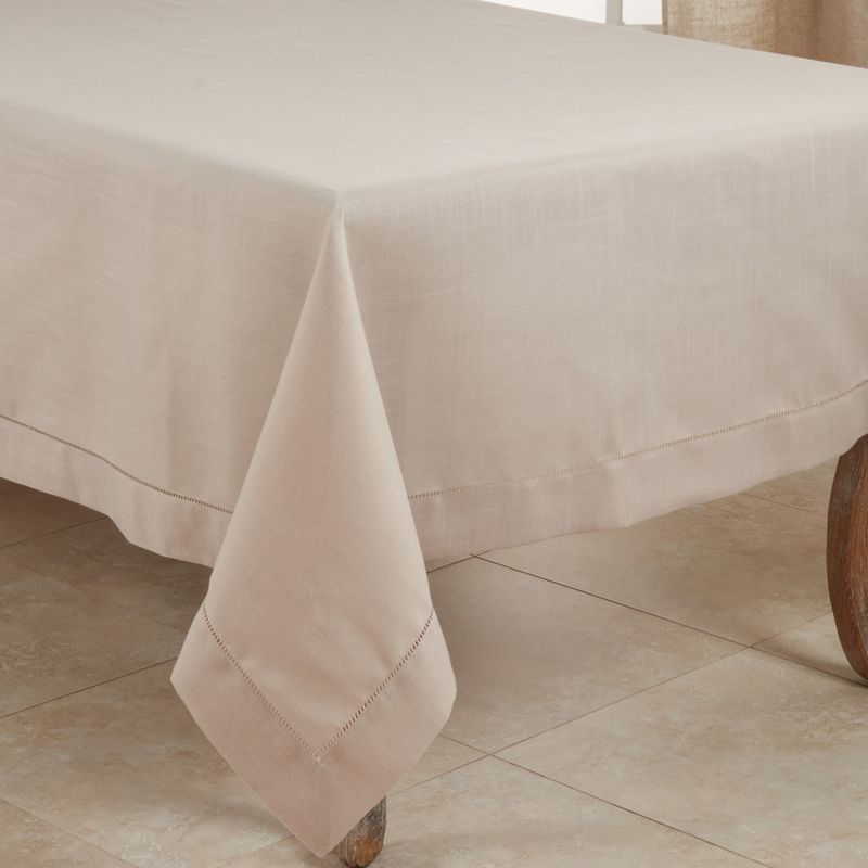Saro Lifestyle Tablecloth With Hemstitch Border Design, 3 of 5