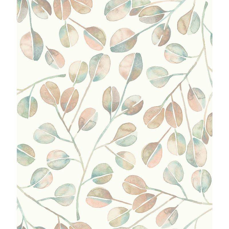 RoomMates Cat Coquillette Eucalyptus Peel and Stick Wallpaper Pink, 1 of 9