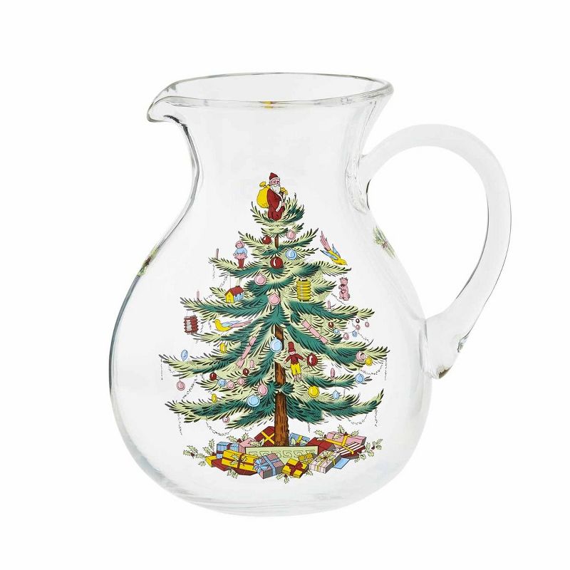 Spode Christmas Tree Glass Pitcher - 6 Pt., 3 of 6