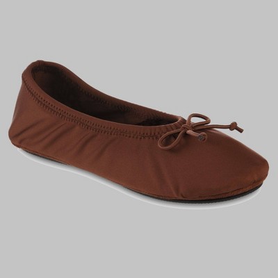 Isotoner Women's Sloan Nude Spandex Ballerina Slippers
