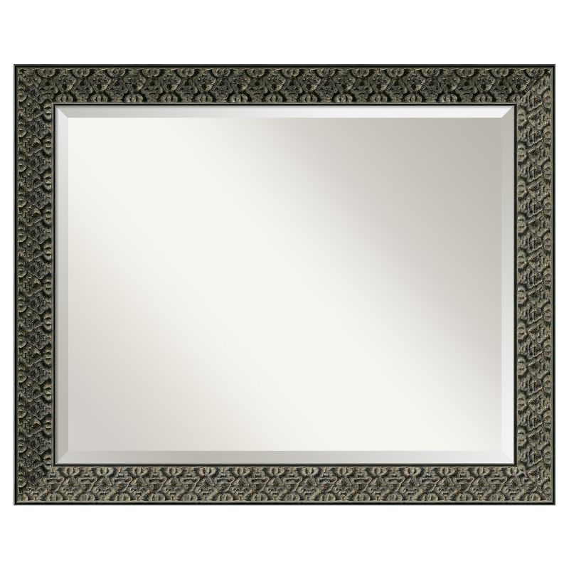 33&#34; x 27&#34; Intaglio Embossed Black Framed Wall Mirror - Amanti Art, 2 of 11