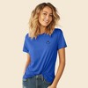 Dalix Smile Face Embroidered Soft Cotton Short Sleeve T Shirt Womens - 3 of 4