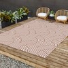 Marta Barragan Camarasa Terracotta retro lines Outdoor Rug - Deny Designs - 3 of 4