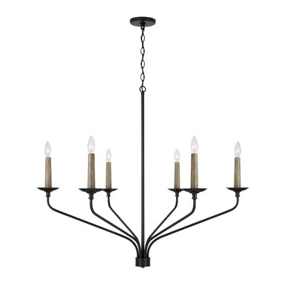 Capital Lighting Wilder 6 - Light Chandelier in  Matte Black