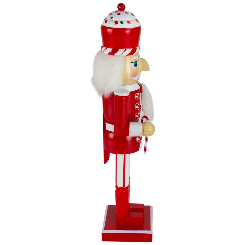 Northlight 14" Red and White Wooden Candy Cane King Christmas Nutcracker, 4 of 6