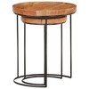vidaXL 2 Piece Coffee Table Set Solid Acacia Wood and Steel - 4 of 4