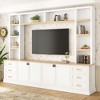 4-Piece Entertainment Center Wall Unit with Adjustable Shelves, Modern TV Stand for TVs Up to 75", Media Console with 6 Drawers - ModernLuxe - 2 of 4