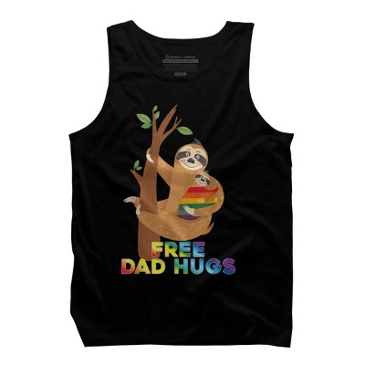 Adult Design By Humans Free Dad Hugs Rainbow Sloth Pride By KangThien Tank Top