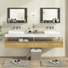 Tangkula Bathroom Mirror w/ Shelf 23.5" x 17.5" Rectangle Wood Frame Vanity Mirror - image 4 of 4