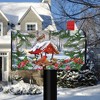 Briarwood Lane Gathered Together Winter Magnetic Mailbox Cover Cardinals Birdfeeder Standard - 2 of 3