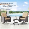 ALAULM 13PCS Outdoor Patio Furniture Set,Rattan Sectional Sofa Patio Conversation Sets with Gas Propane Fire Pit Table - 4 of 4