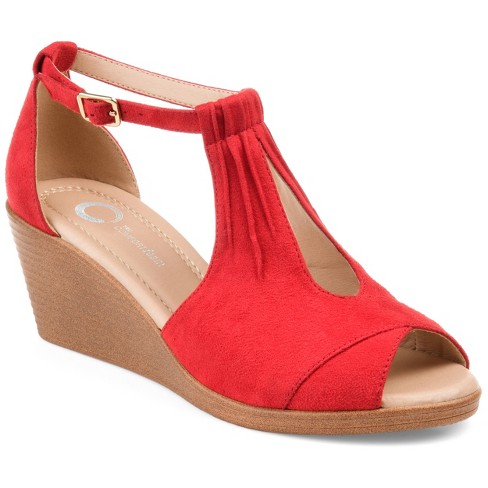 Red wedge 2024 sandals target