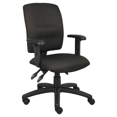 Fabric Office Stool - Black