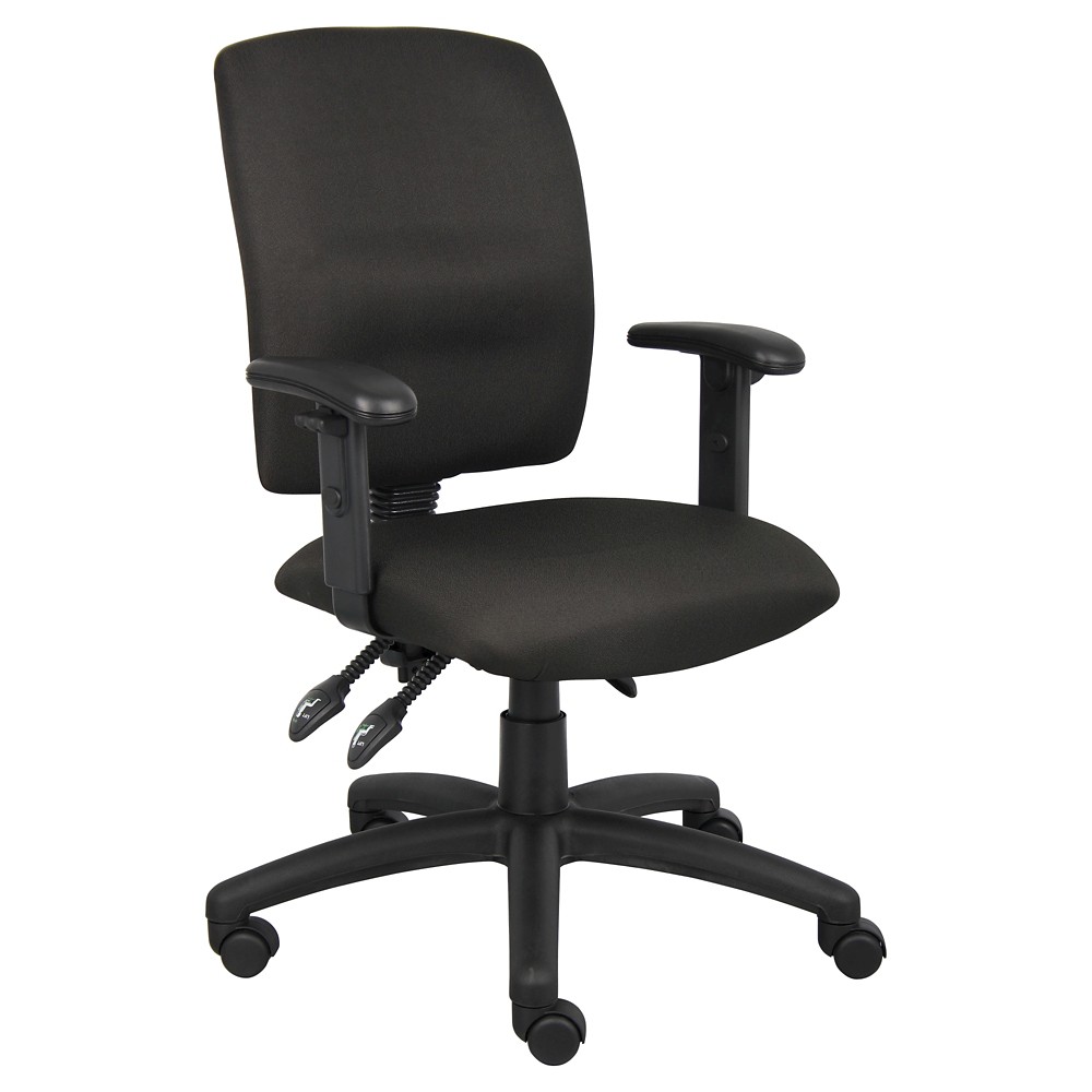 Photos - Computer Chair BOSS Multi-Function Fabric Task Chair: Swivel, Lumbar Support, Metal Frame -  Office Products 