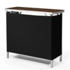 Karl Home Patio Brown Portable Folding Bar Table with Shelf - 2 of 4