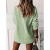 Imily Bela Women's Sexy V-Neck Sweater Long Sleeve Solid Color Knitted Loose Pullover Sweatshirt Top - 2 of 3
