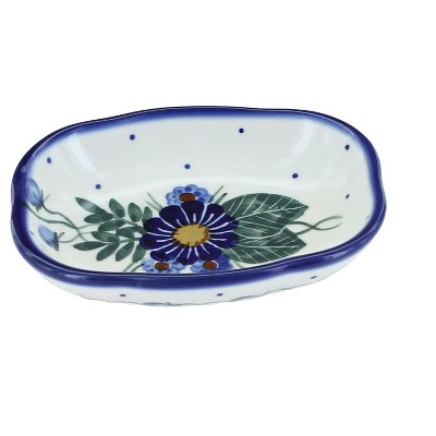 Blue Rose Polish Pottery 11A WR Unikat Soap Dish