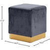 Meridian Furniture,Jax Velvet Ottoman/Stool - 3 of 4