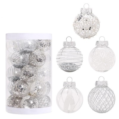 Christmas Ball Ornaments 25-Pack, Shatterproof Sphere Set for Holiday Tree Decor and Table Centerpieces