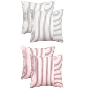 REGALWOVEN 4 Pcs Boho Striped Throw Farmhouse Pillow Covers for Couch Sofa Bedroom Home Decor - 1 of 4