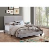 HomeStock Erin Upholstered Panel Bed with Nailhead, Gray - 2 of 4