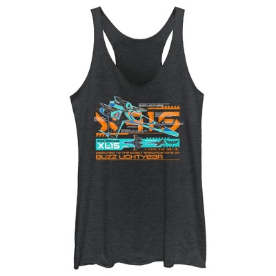 Women's Lightyear Xl-15 Design Racerback Tank Top - Black Heather - 2x ...