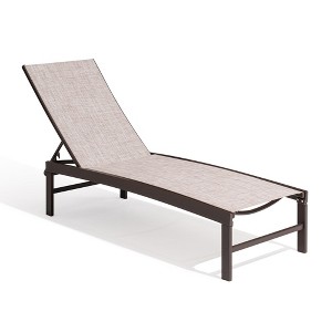 Crestlive Products 1 pc Outdoor Pool Lounger Aluminum All-weather Adjustable Chaise Lounge Chair - 1 of 4