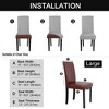 PiccoCasa Velvet Stretch Dining Chair Slipcovers 2 Pcs - 4 of 4