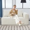 NicBex Modern Chenille Loveseat Sofa with Left Arm & Removable Pillows,Minimalist Comfy 2-Seater Sofa for Living Room,Bedroom - 2 of 4