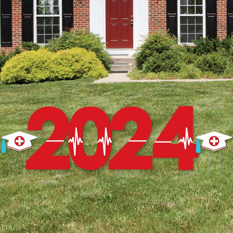 Big Dot of Happiness Nurse Graduation - 2024 Yard Sign Outdoor Lawn Decorations - Graduation Party Yard Signs - 2024, 1 of 9