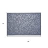 HomeRoots 18" X 30" Gray Floral Outdoor Polypropylene Door Mat - 3 of 4