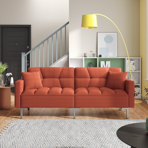 3 Seat Streamlined Upholstered Sofa Couch With Removable Back And Seat  Cushions And 2 Pillows-modernluxe : Target