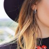 EVERLY JEWELRY | Sterling Silver 0.06 CT Diamond TW 9 - 9.5 MM Black Freshwater Cultured Pearl Fashion Post Earrings - 4 of 4