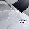 ChicFurnit Bathroom Sink Faucet Wall Mount Waterfall Spout Precision Control for Contemporary Sinks, Black, 12.4"*10.2"*5.1" - 4 of 4