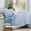 BAGOKIE 7pc Wildflower Puff Bed in a Bag King Size Comforter Set for All Season, Cornflower Blue - 4 of 4