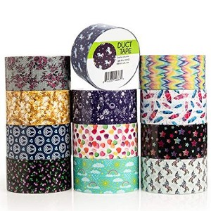 Bright Creations 12 Pack Patterned And Colored Duct Tape Variety Pack, 10 Yards, 120 Yards Total, Whimsical Patterns - 1 of 4