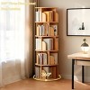 5 Tier Spinning Bookshelf with Drawer Modern Space-Saving Storage for Living Room or Study 18.11in x 59.05in -Cuddlewood - 3 of 4