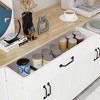 47.95" Sideboard Buffet Cabinet, Farmhouse Storage Cabinet With 2 Drawers And 4 Doors For Home Dining Living Room Kitchen - 3 of 4