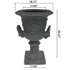 GDFStudio Tunlaw Outdoor Traditional Roman Chalice Stone Garden Urn Planter - 3 of 4