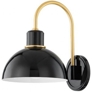 Mitzi Camille 1 - Light Sconce in  Aged Brass/Glossy Black - 1 of 3