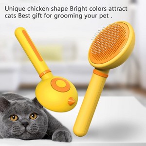 BABYYER Cat Hair Brush with Release Button, Cat Grooming Brush for Long or Short Hair Dogs, Cat Combs for Pet Massage Self-Cleaning Cat Hair Brush - 1 of 4