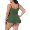 Agnes Orinda Women's Plus Size Adjustable Strap Tummy Control Tie Knot Swimsuits - 4 of 4