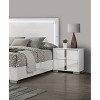 Sapphtopaz Modern Nightstand with 2 Drawers Elegant Bedside Table with Chrome Legs & Handles UV Finish Night Stand for Bedroom, Living Room - 4 of 4