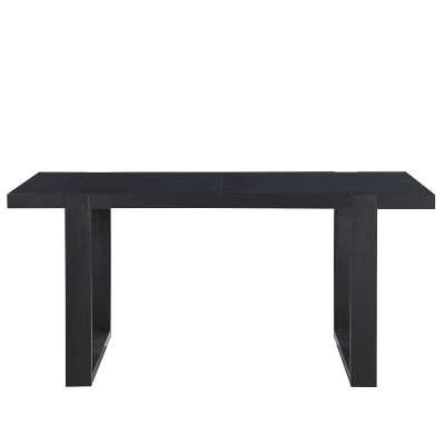 Yves 95" Black Wood Extendable Counter Height Dining Table
