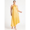 ELOQUII Women's Plus Size Twisted Neck Satin Maxi Dress - 3 of 4