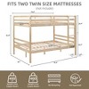 Kumasinova Bunk Bed,Wood Bunk Bed Frame with High Guardrail,Ladder,Twin Size Bed Frame for Kids Teens,No Box Spring Needed - 3 of 4