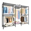 BDELITE Heavy Duty Garment Rack, Adjustable Freestanding Closet Organizer with 8 Adjustable Wire Shelves and 5 Clothes Rails-74.2*17.13*74 Inch, Black - 2 of 4