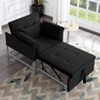 VYNXARIA 34.3inch Convertible Pull-out Sleeper Chair, can be easily converted into a twin size bed,Black - 2 of 4
