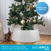 BIRDROCK HOME 4-Panel Christmas Tree Collar - White - Metal Holiday Skirt Decor - Water Base Protection from Pets (White) - 4 of 4