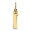 Black Bow Jewelry 14k Yellow Gold, Athletic Collection, Small Polished Number 1 Pendant - 3 of 4